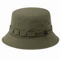 Chapeau bob taille unique en tissu kaki style utilitaire à cordon réglable