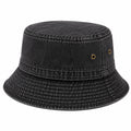 Chapeau bob taille unique en denim noir délavé style décontracté