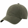 Casquette de baseball taille unique en coton vert olive - visière courbée style décontracté