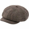 Casquette gavroche taille unique textile marron à carreaux style classique