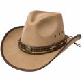 Chapeau cowboy taille unique en suédine beige style western