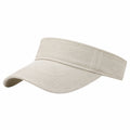 Visière taille unique en tissu beige - protection solaire décontractée