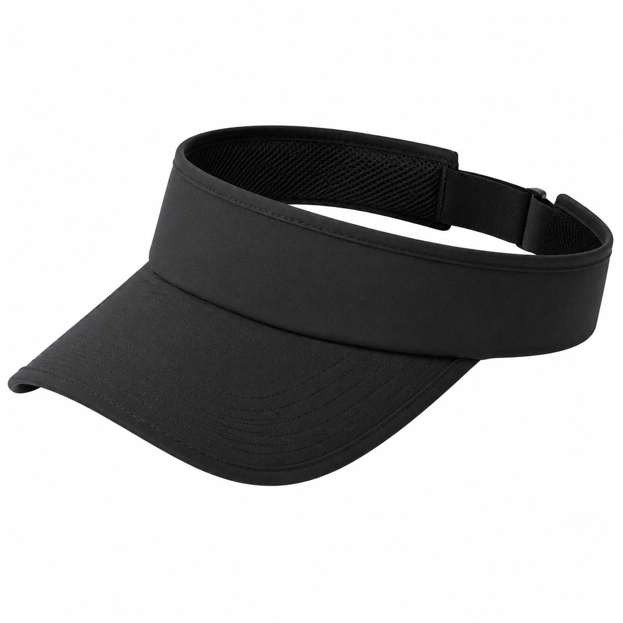 Visière de sport taille unique noire en textile synthétique réglable